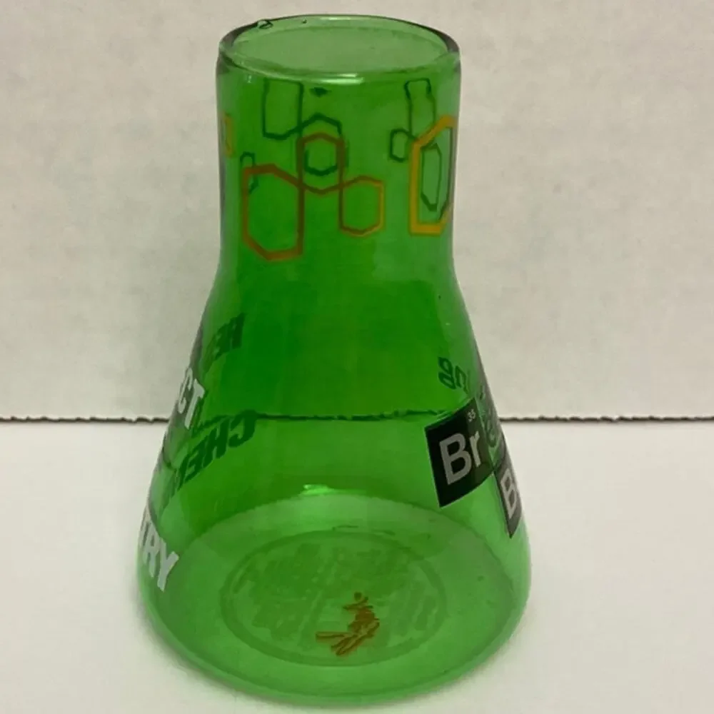 Breaking Bad Respect Chemistry Beaker Shot Glass Lime Green EXCELLENT
